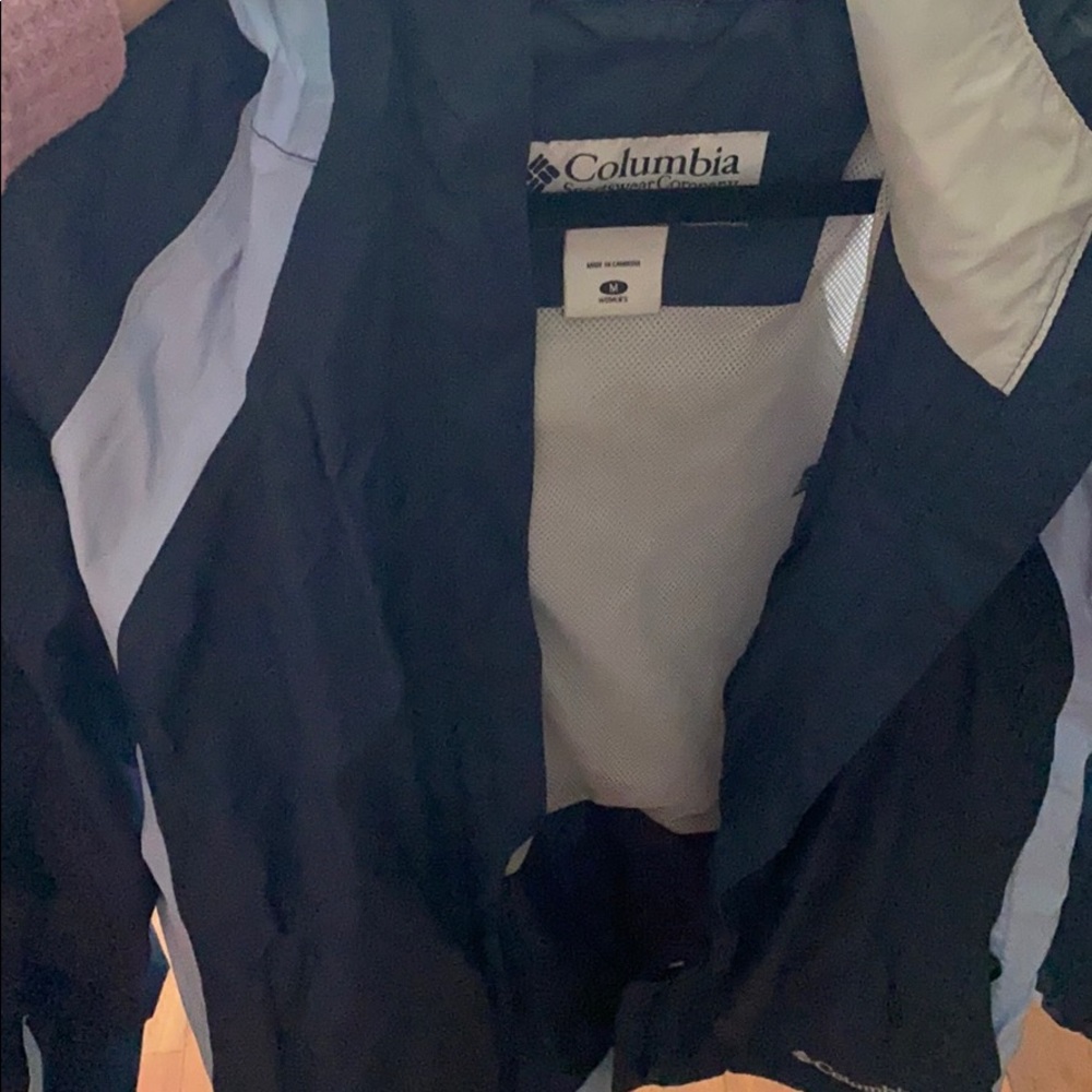 Columbia blue rain jacket